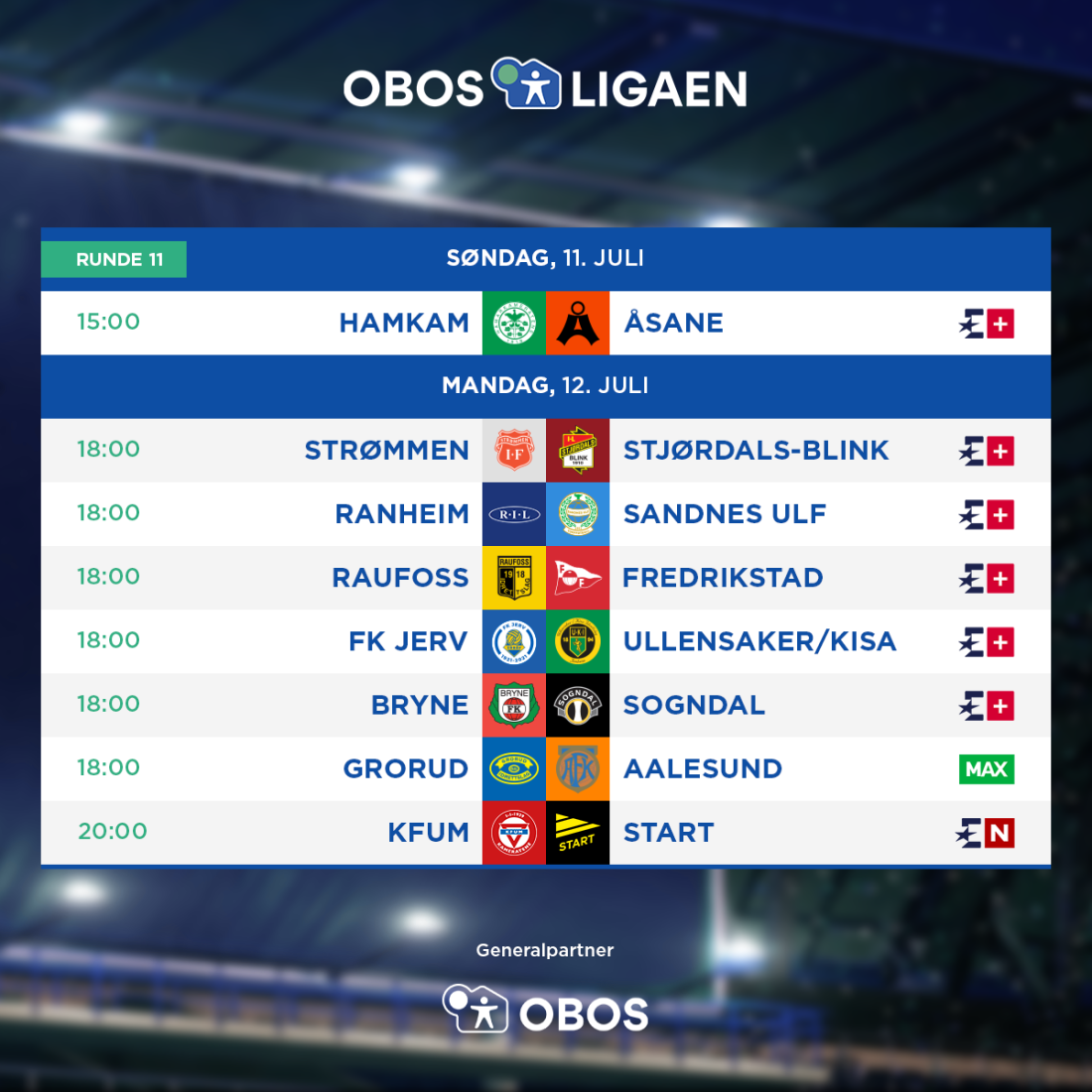 OBOS-ligaen - 2021 - Rundeoppsett - Runde 11.png